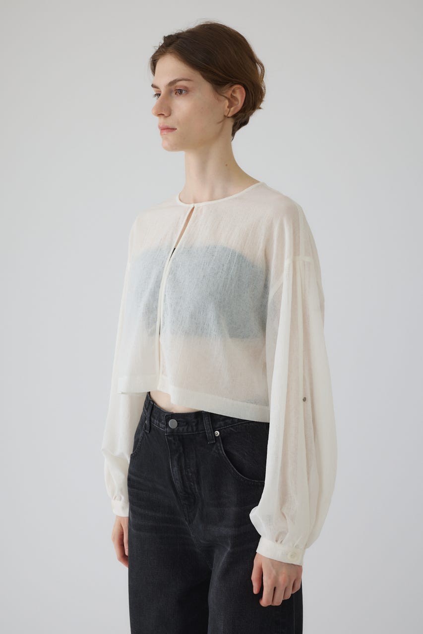 【RESTOCK PRE ORDER】Open sleeve sheer SH WHT FREE