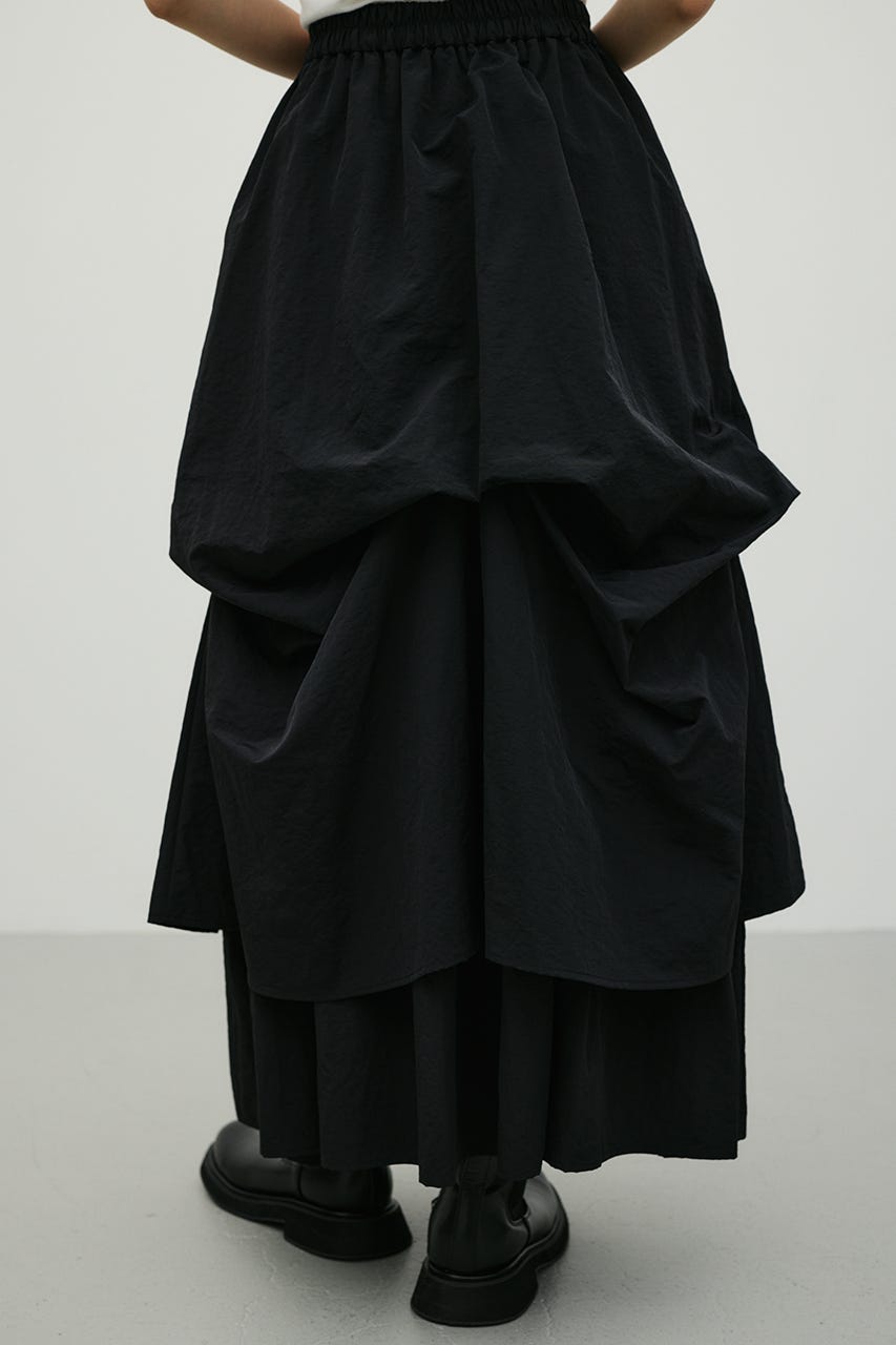 ランダムタックフレアスカート BLK S