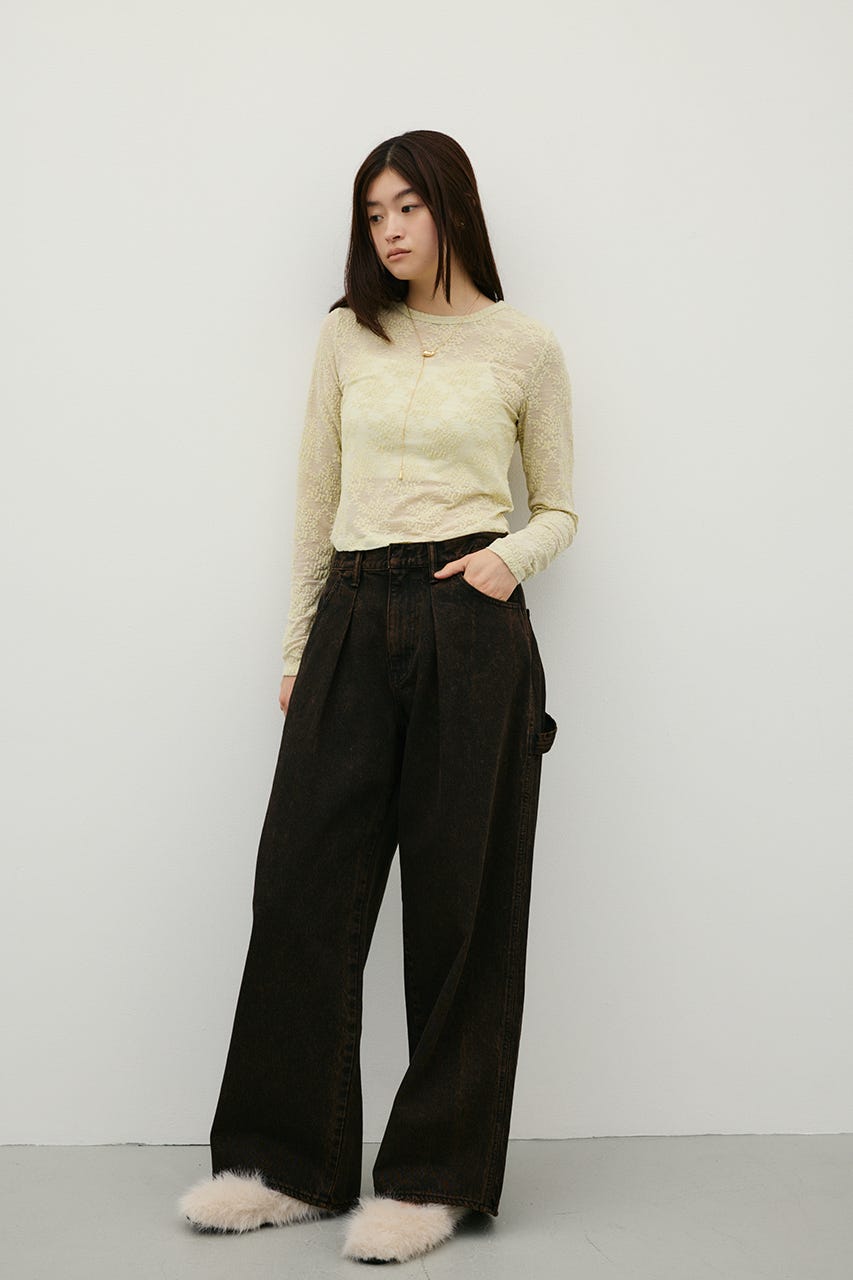 ジャガードレースカットトップ MINT FREE