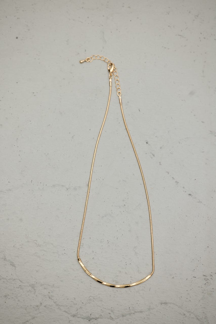ツイストラインモチーフネックレス GLD FREE