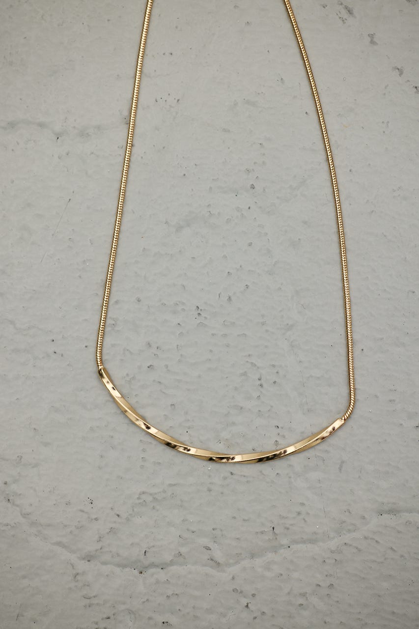 ツイストラインモチーフネックレス GLD FREE