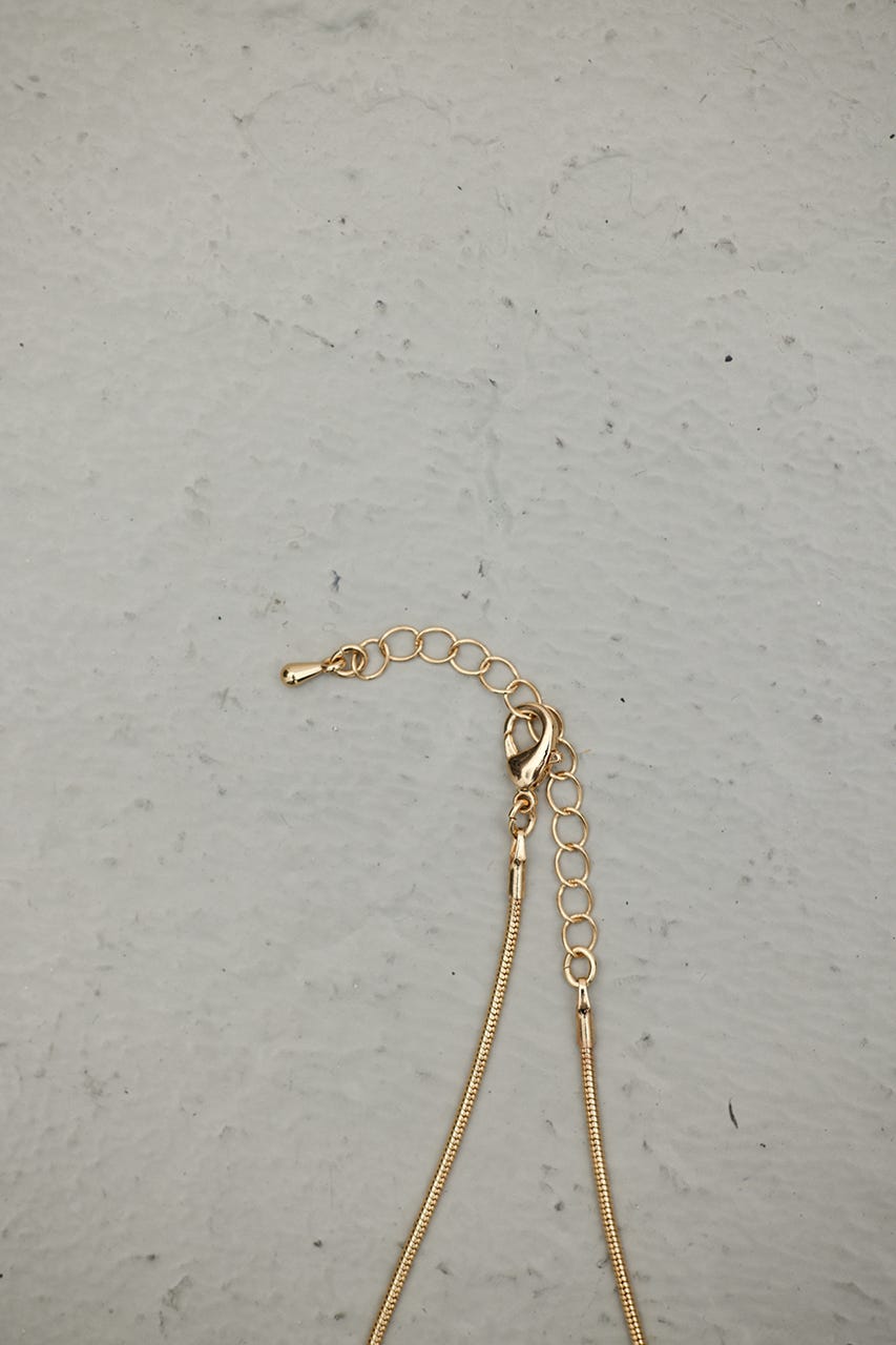 ツイストラインモチーフネックレス GLD FREE