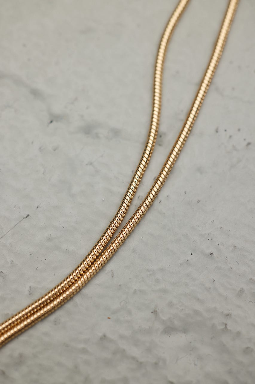 ツイストラインモチーフネックレス GLD FREE