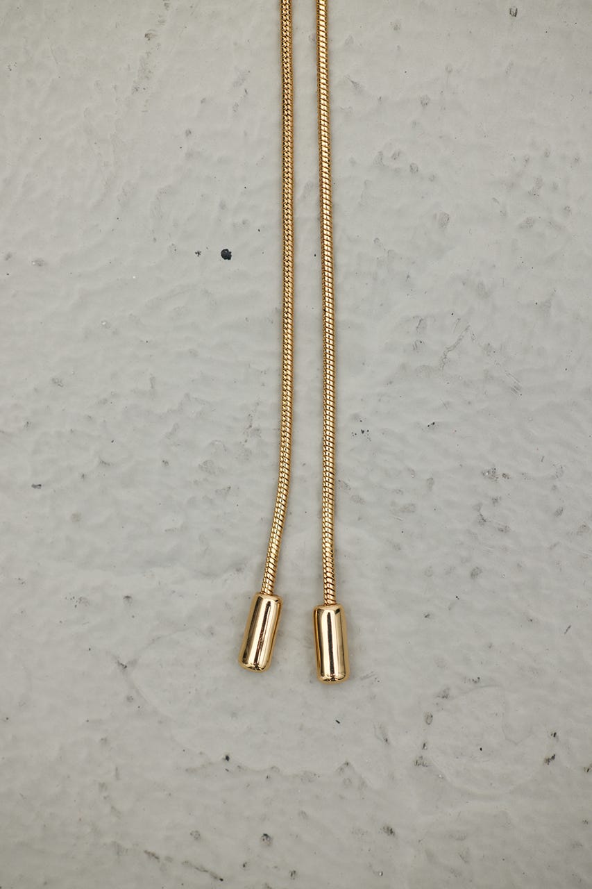 トライアングルモチーフロングネックレス GLD FREE