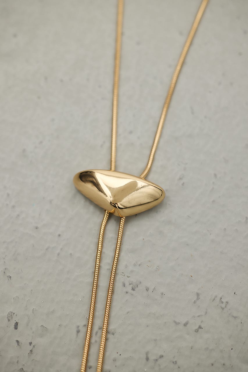 トライアングルモチーフロングネックレス GLD FREE