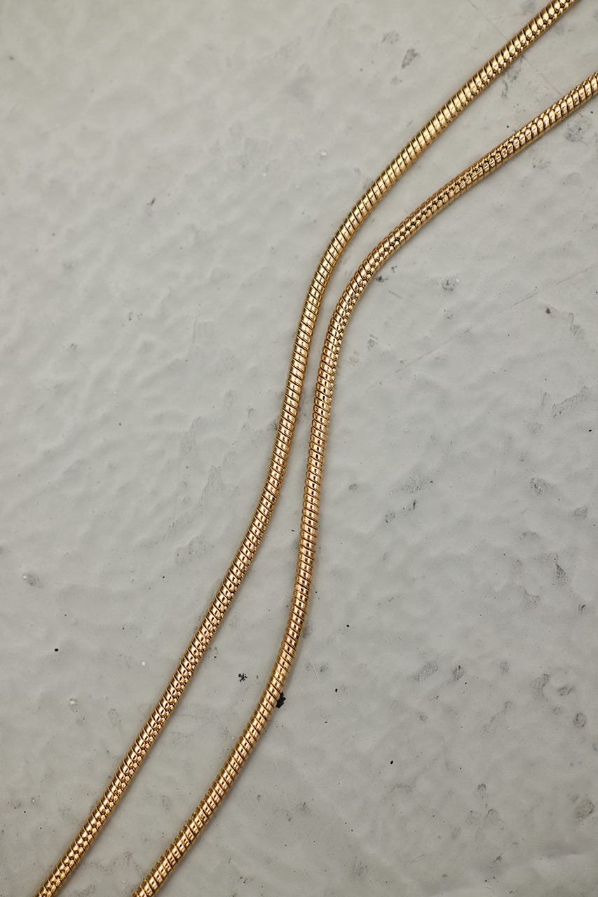 トライアングルモチーフロングネックレス GLD FREE