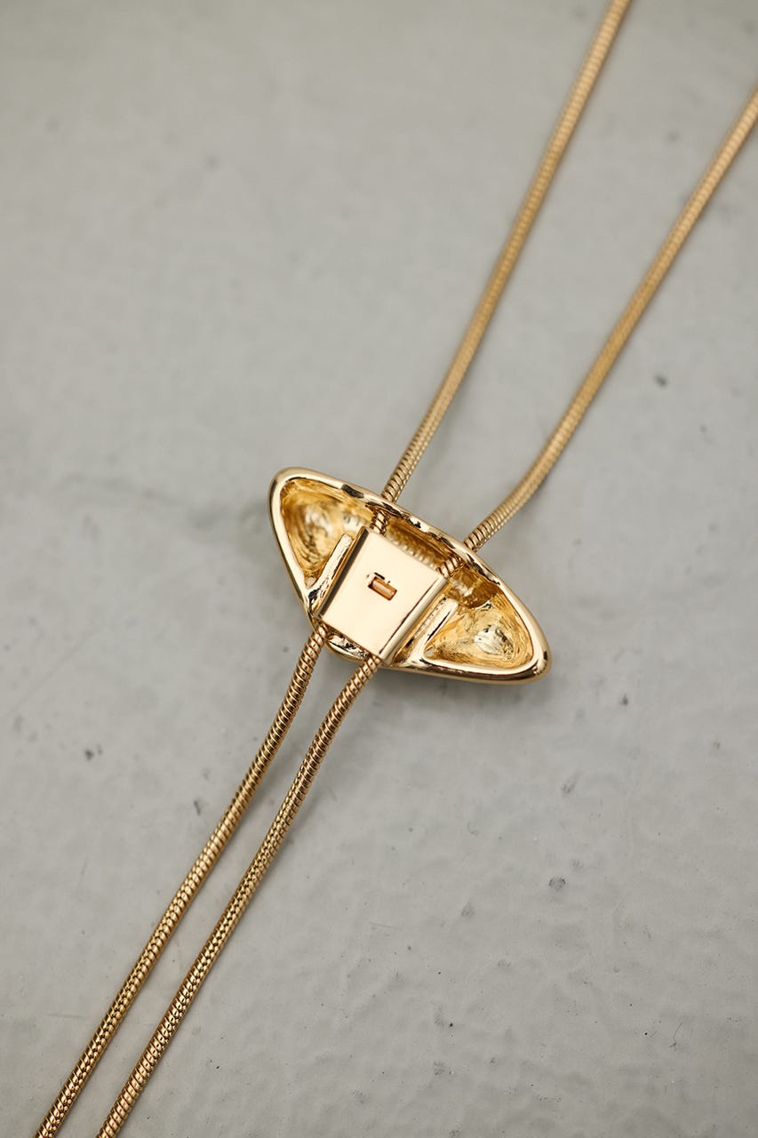 トライアングルモチーフロングネックレス GLD FREE