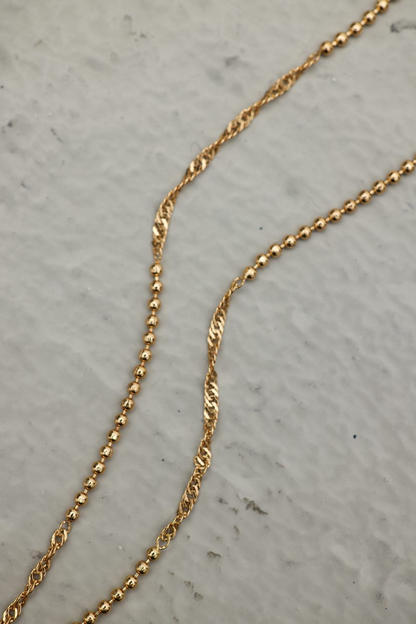 ランダムチェーンネックレス GLD FREE