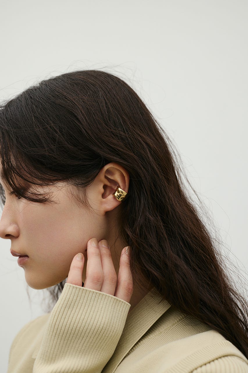 ワイドバンピーイヤーカフ GLD FREE