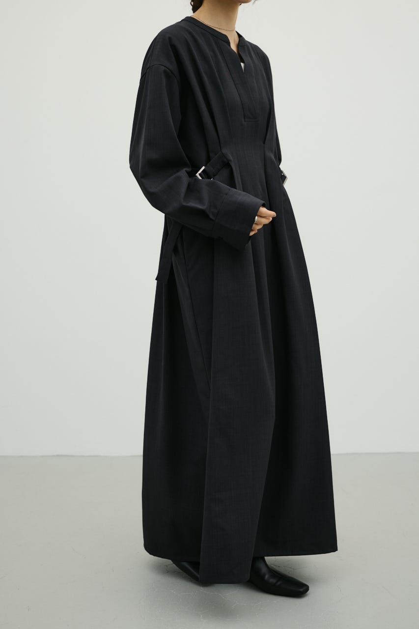 サイドバックルロングスリーブワンピース C.GRY S
