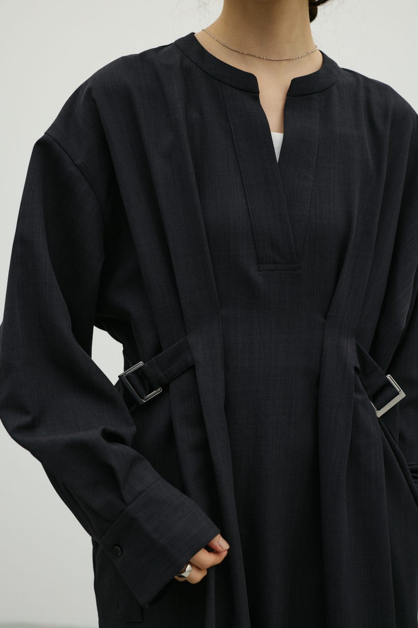 サイドバックルロングスリーブワンピース C.GRY S