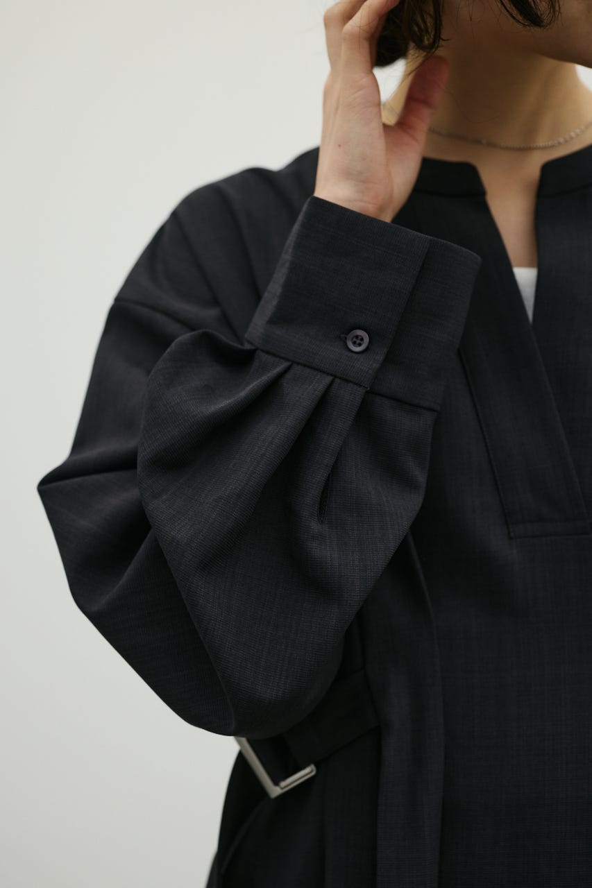 サイドバックルロングスリーブワンピース C.GRY S