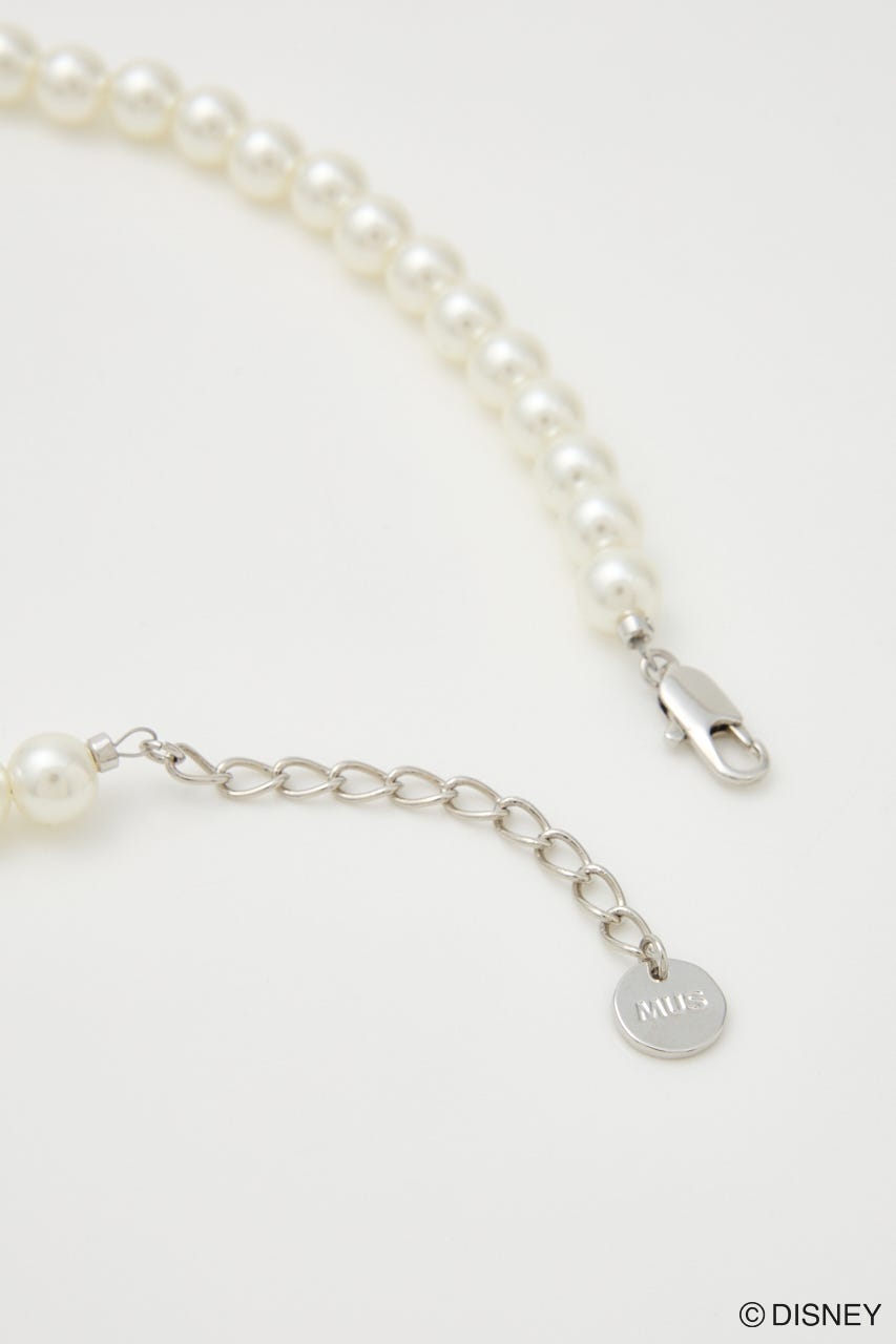 MD F/PEARL CHARM NECKLACE（MICKEY） BLK FREE