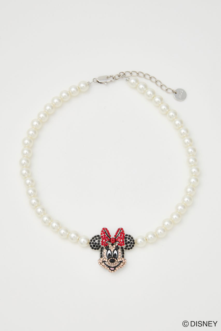 MD F/PEARL CHARM NECKLACE（MINNIE） RED FREE