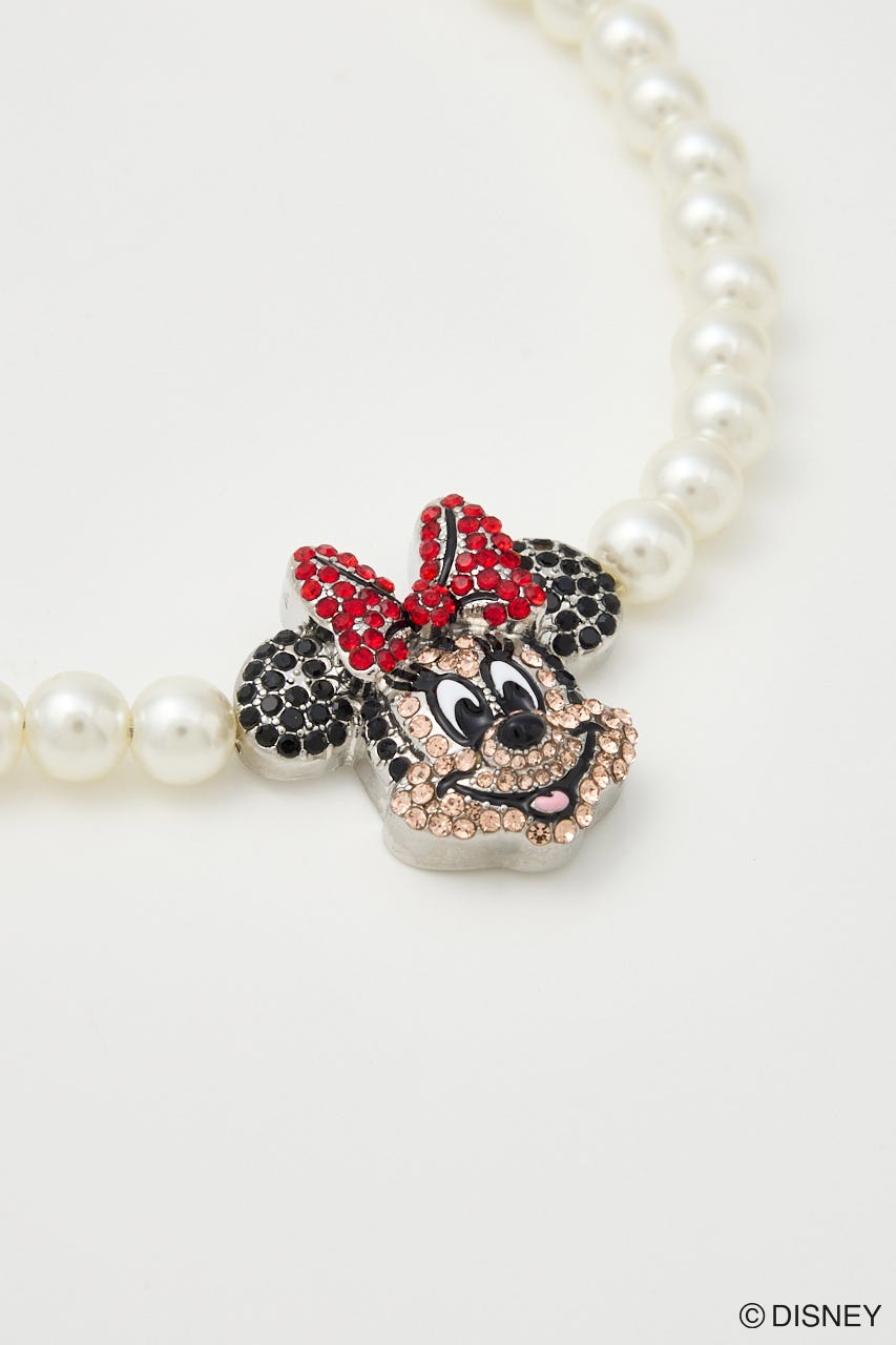 MD F/PEARL CHARM NECKLACE（MINNIE） RED FREE