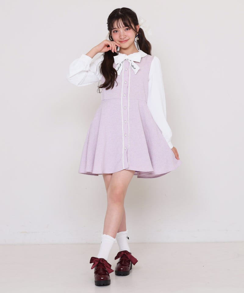 1/29～40%OFF SALE PINKHUNT ツイードレイヤードワンピース 1154K