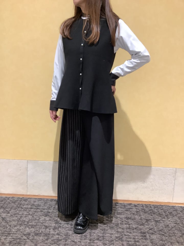 COFREX】 スタンド配色 長袖 レディースデザインシャツ(S グレー