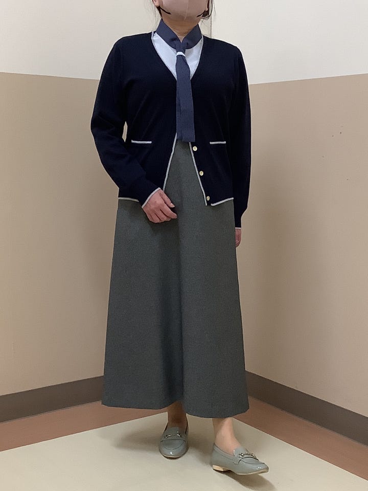 ニット アンチピリング 配色 Vネック カーディガン レディース(M