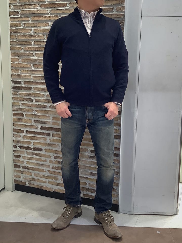 【ネイビー】ニット スタンド フルZIP カーディガン メンズ BM05J500DS10X00-20 TOKYO SHIRTS｜ニット スタンド フルZIP カーディガン メンズ