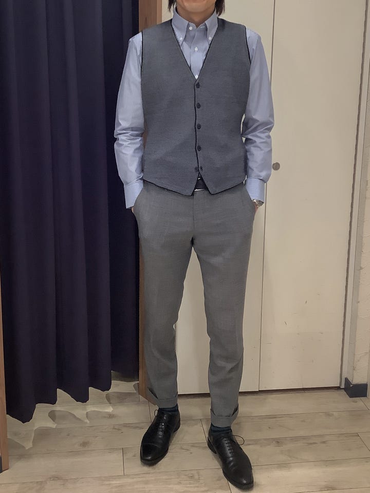 ニット バーズアイ ジレ メンズ(M ネイビー): 東京シャツ公式通販