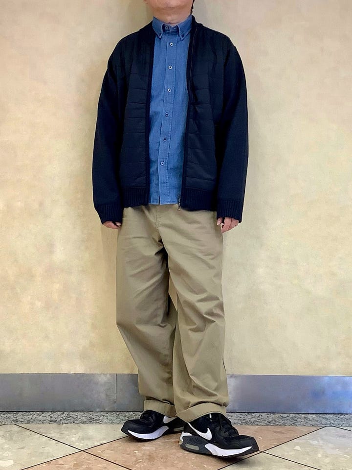 ニット 前身タフタ 裏フリース ブルゾン メンズ(M ネイビー): 東京