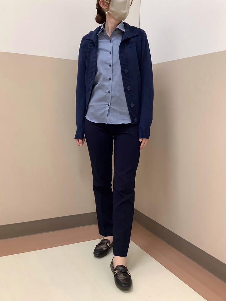 HELLO KITTY×TOKYO SHIRTS】 ワイド 長袖 形態安定 レディースシャツ(S