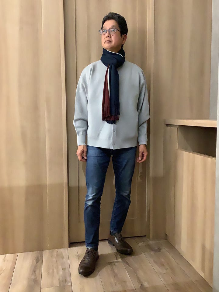 大柄ラッセルマフラー メンズ レディース(M01 ボルドー): 東京シャツ