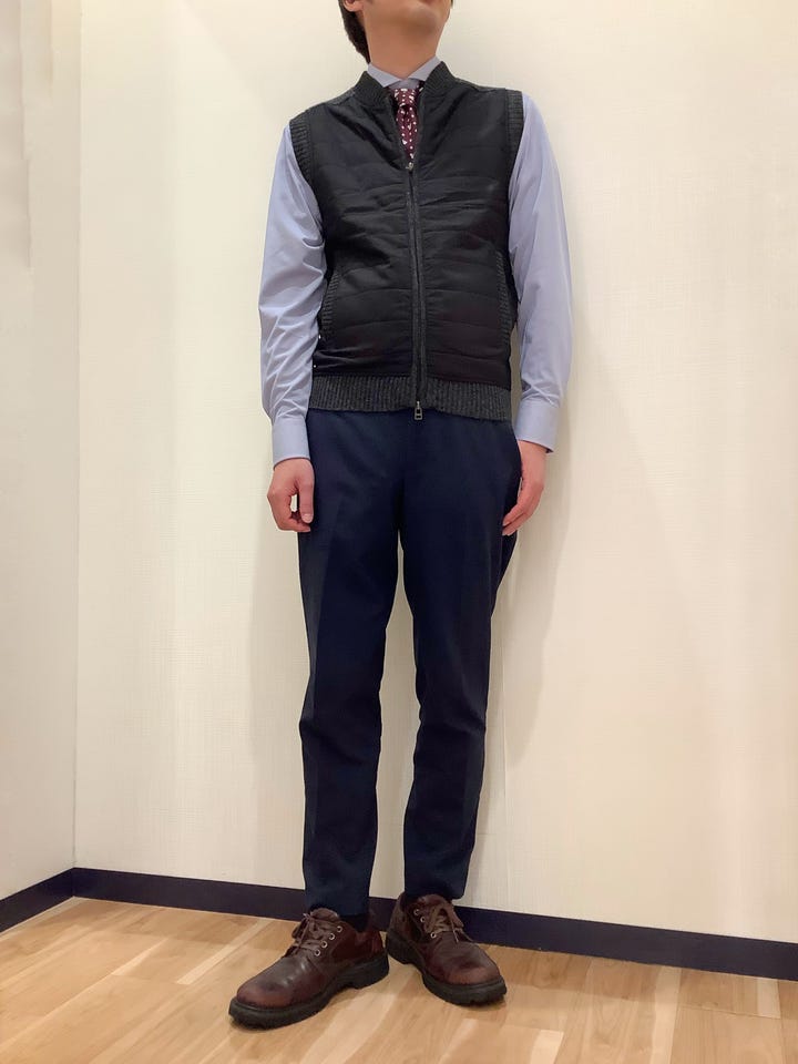 ホリゾンタルワイド 長袖 形態安定 ワイシャツ ニットシャツ