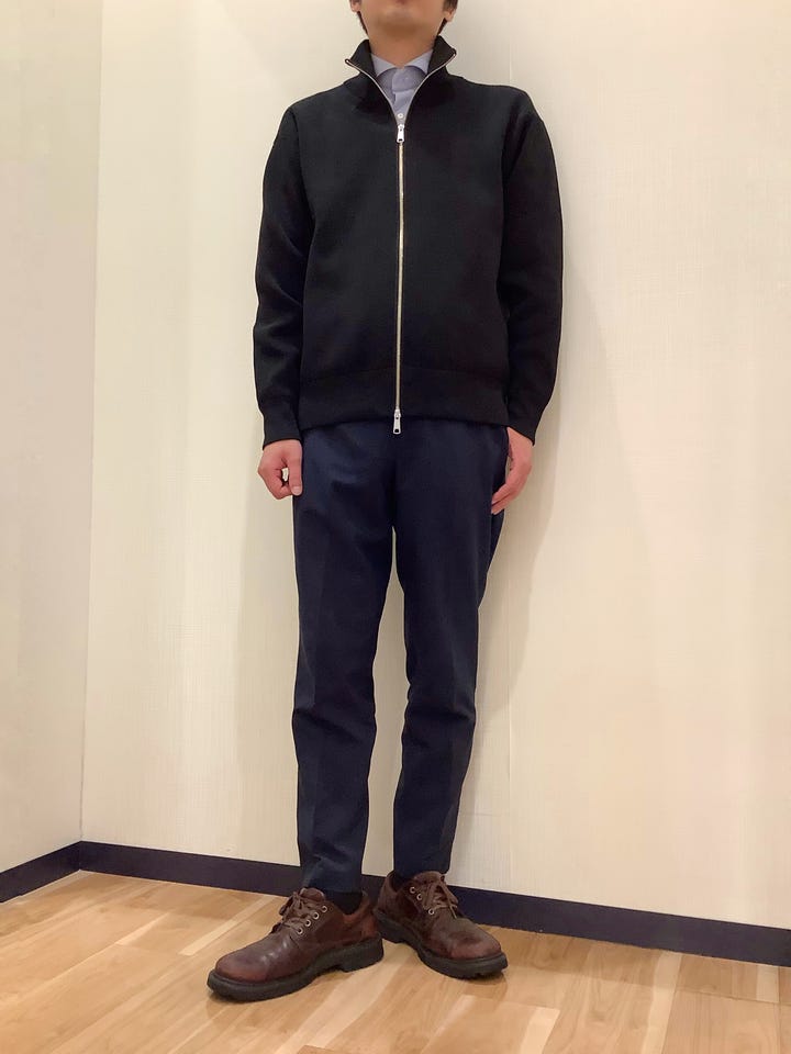 ホリゾンタルワイド 長袖 形態安定 ワイシャツ ニットシャツ