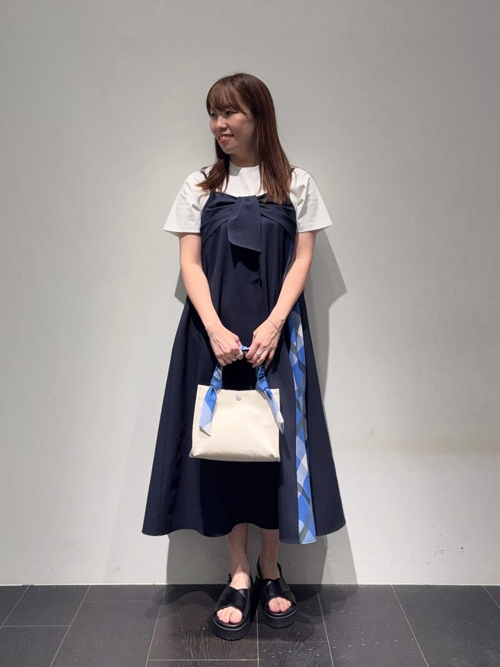Megumiのサイドチェック切替リボンキャミワンピースの投稿｜リボン