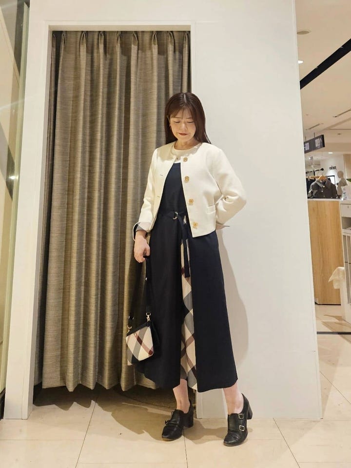 Tsuki.のストレッチダンガリーノーカラージャケットの投稿