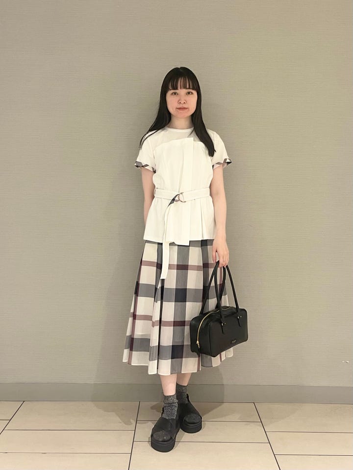 makoのクレストブリッジチェックカラミクロスロングスカートの投稿