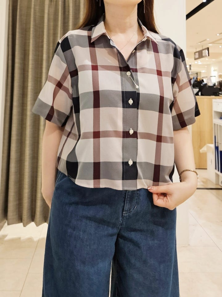 Tsuki.の【吸水速乾】【防シワ】クレストブリッジチェックカラミクロス