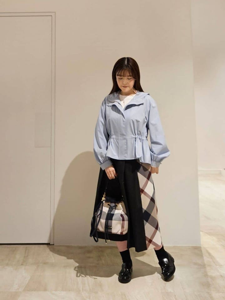 シャルマンストレッチツイルフロントプリーツスカート（スカート