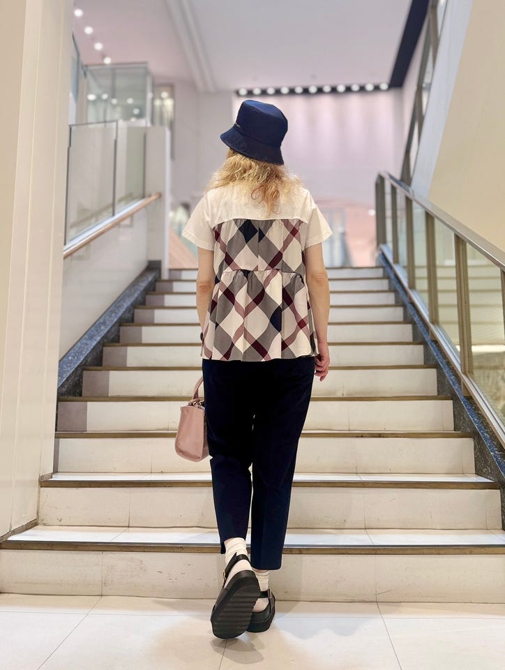 リューバのクレストブリッジチェックティアードコンビTシャツの投稿