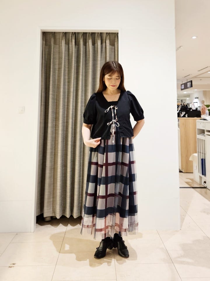 Tsuki.の【sweetコラボ】クレストブリッジチェックチュールプリント