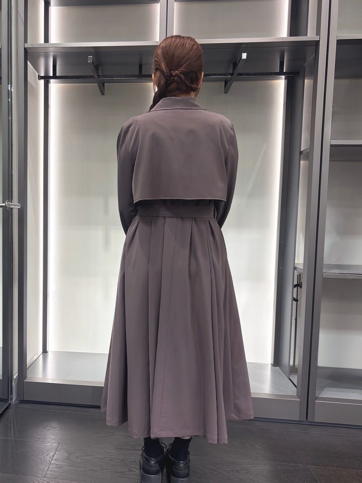 SAKIのクレストブリッジチェックニットコンビドレスの投稿