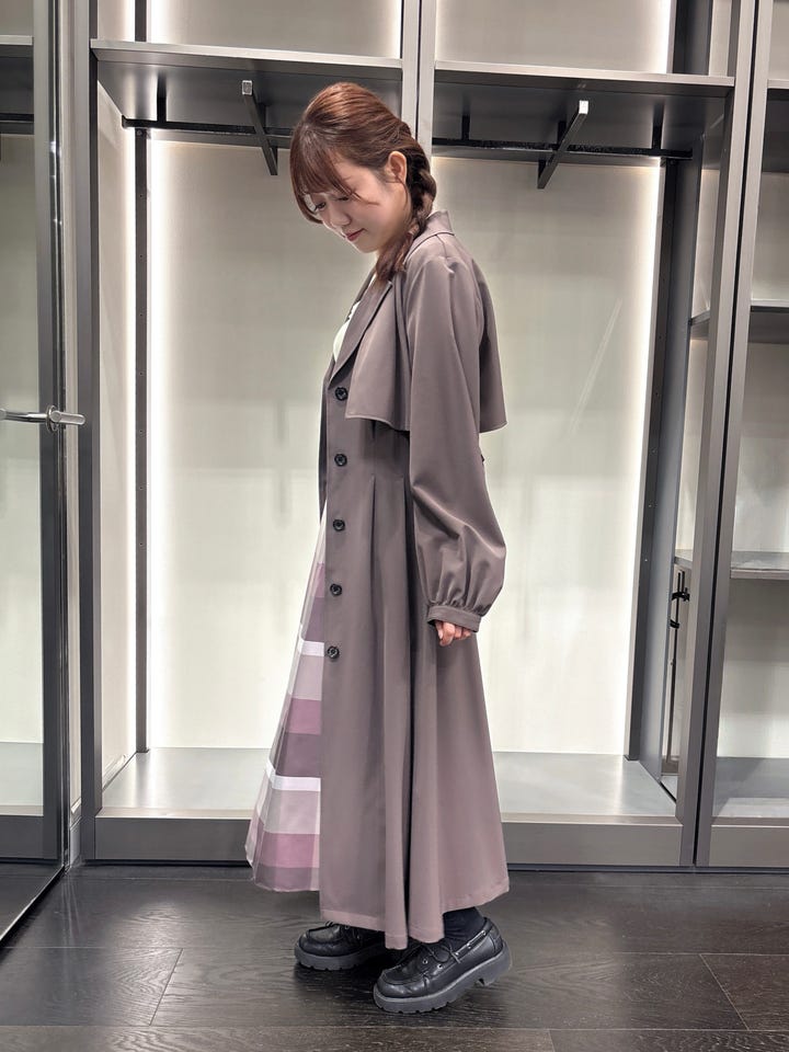 SAKIのクレストブリッジチェックニットコンビドレスの投稿