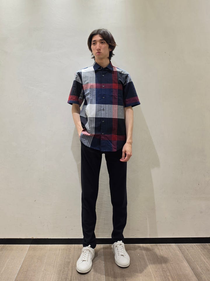 BLACK lab.】ブロックメッシュスキニートラウザーズ（カジュアルパンツ