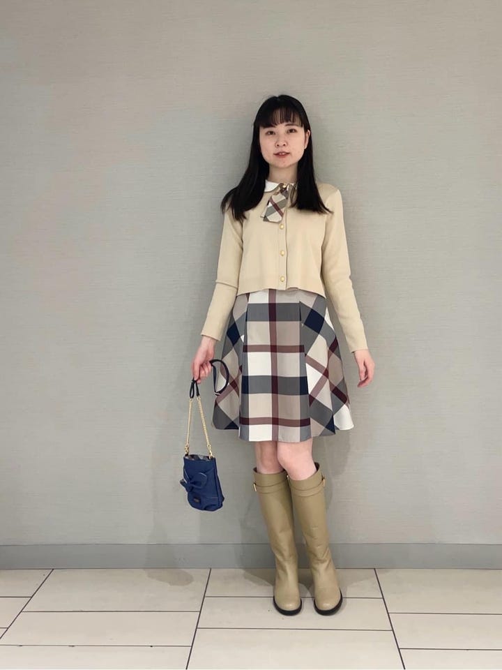 クレストブリッジチェックライトクロッシングツイルスカート（スカート