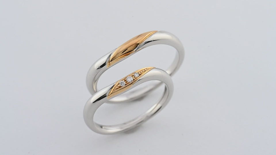 糸 ito (Pt×K18) | 広島で婚約指輪・結婚指輪は和光ブライダル（WAKO