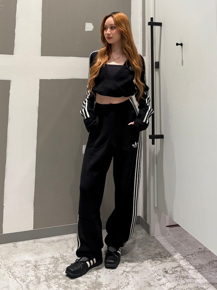 レディース ADIDAS ORIGINALSワイドレッグ サテン パンツ マルチカラー