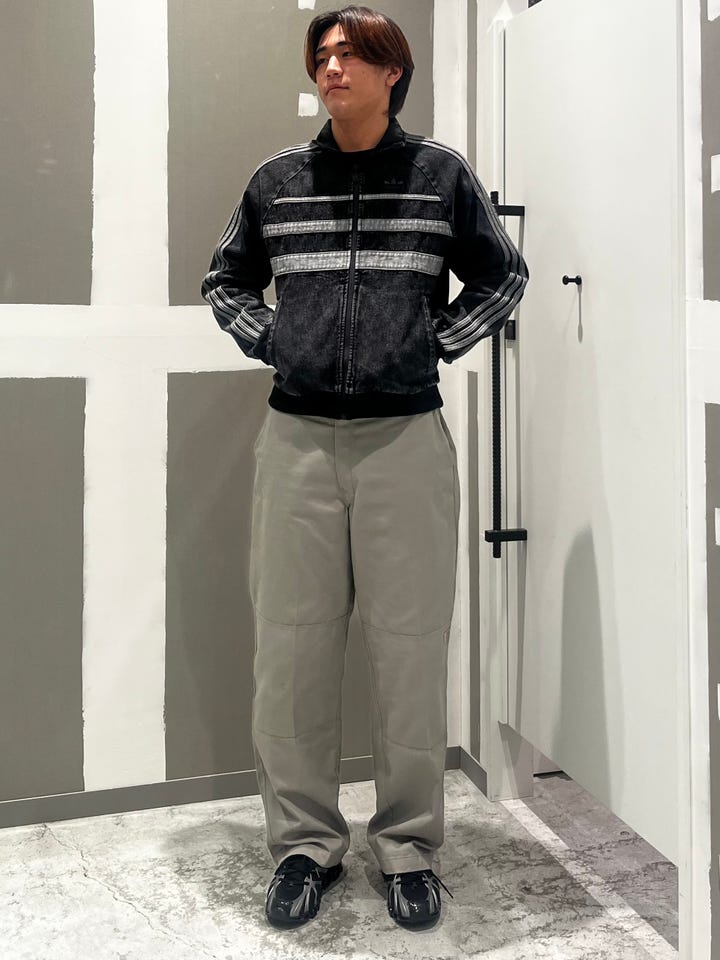 メンズ ADIDAS アディカラー ファーストブラック デニム トラック