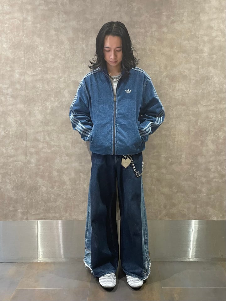 アディカラー デニム ファイヤーバード トラックトップ ミディアム