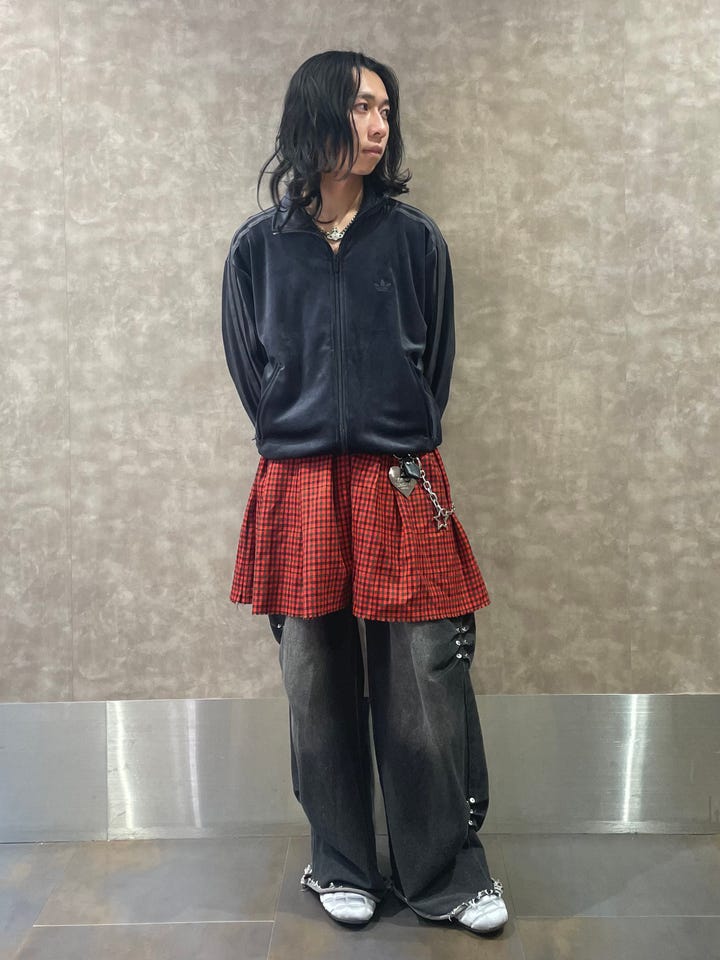 アディカラー FB TT ベロア トラックトップ（ジャージ） ブラック