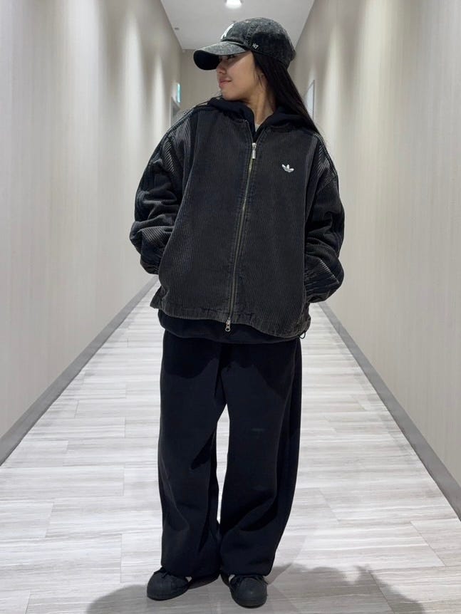 レディース アディルナ デニム FB レーシング パンツ ブラック