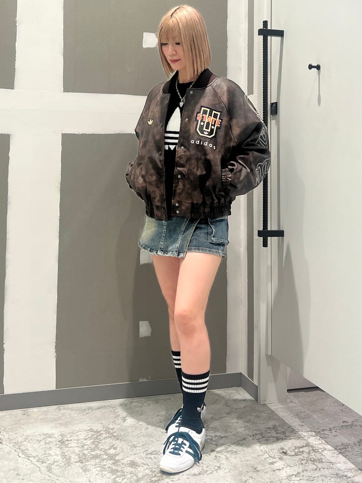 レディース ニット クルーネック スウェット ブラック ｜アパレル