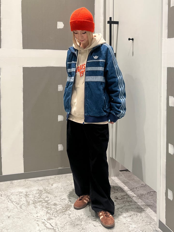 ADIDAS アディカラー ファーストブルー デニム トラックトップ ライト