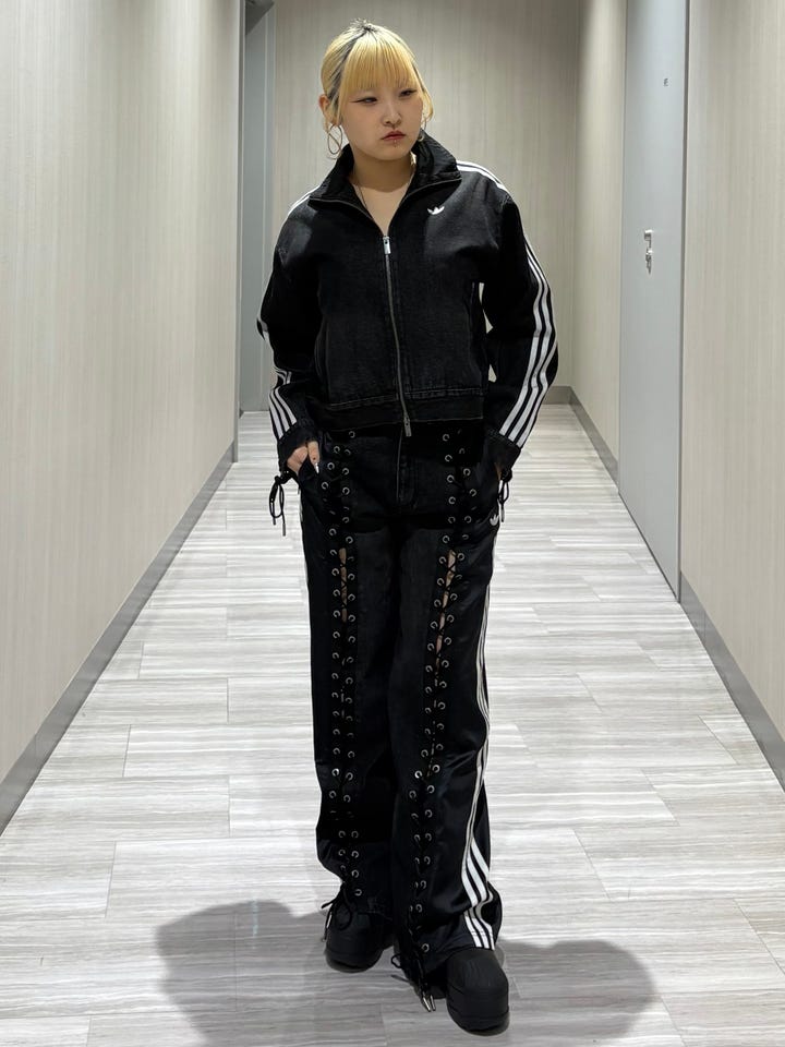 アディカラークラシックトラックトップ　ワッフル　ブラック　M adidas WAFFLE CLASSIC TRACK TOP BLACK（アディダス ワッフル