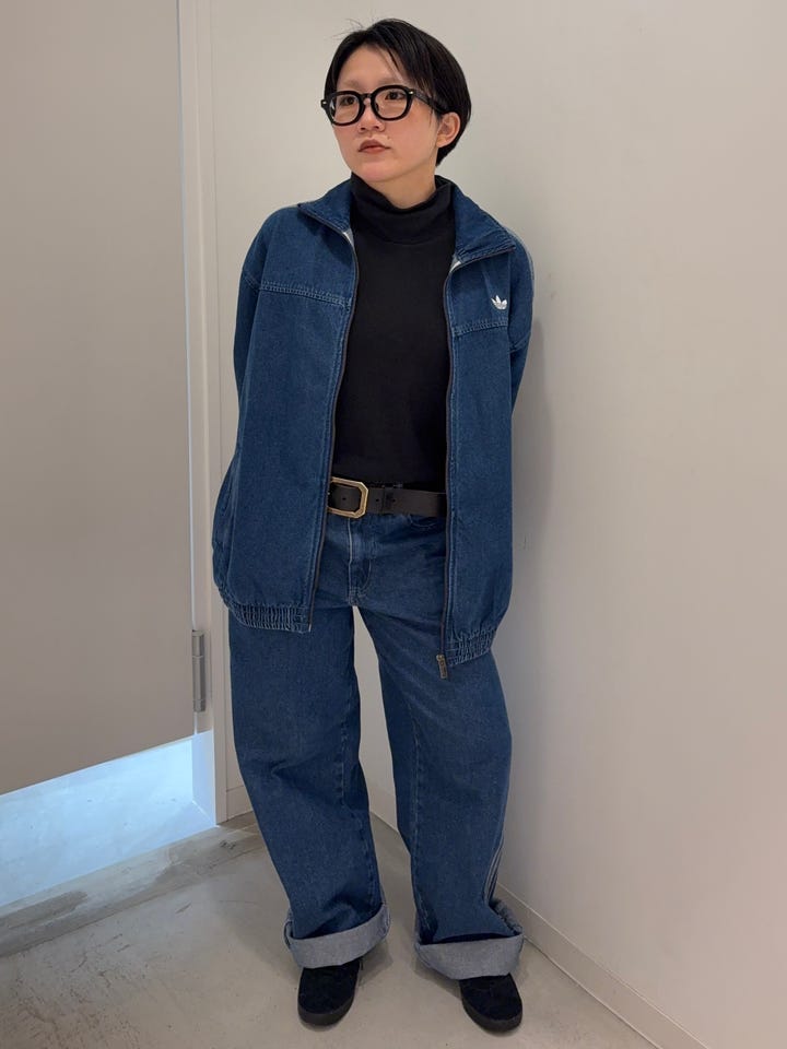 レディース アディカラー デニム スリーストライプス トラックパンツ